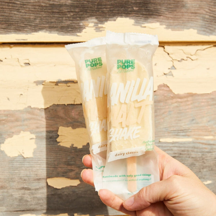 Vanilla malt shake – Pure Pops